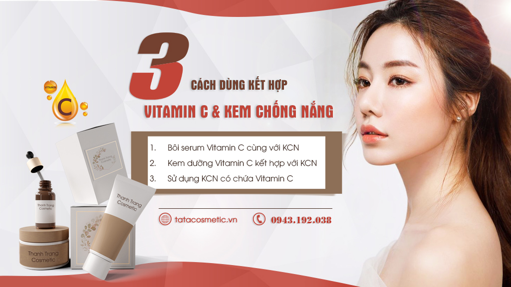 Cách kết hợp Vitamin C và kem chống nắng