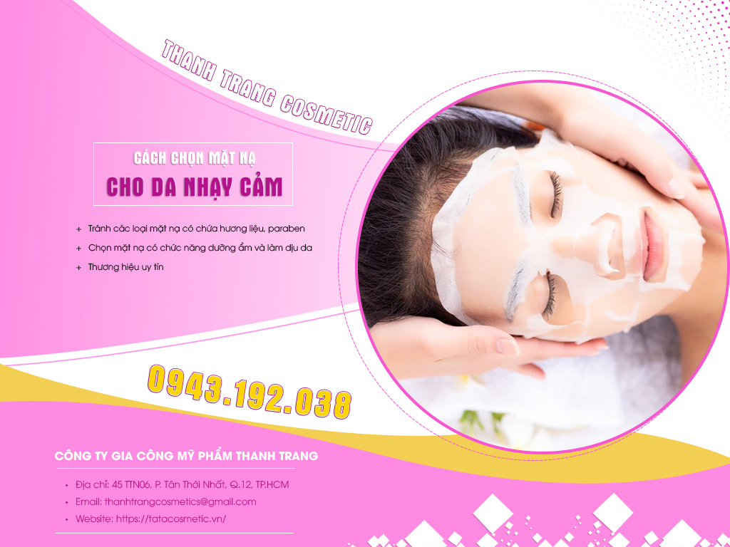 Cách chọn mặt nạ cho da nhạy cảm